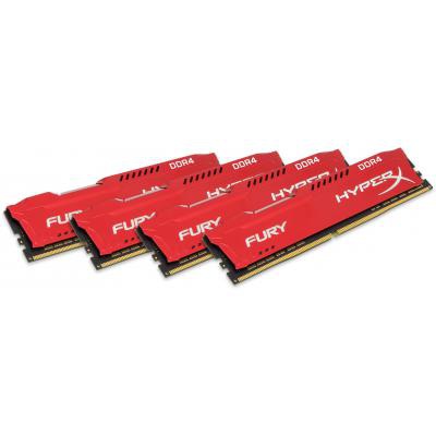 Модуль памяти для компьютера DDR4 64GB (4x16GB) 2666 MHz HyperX FURY Red Kingston (HX426C16FRK4/64)