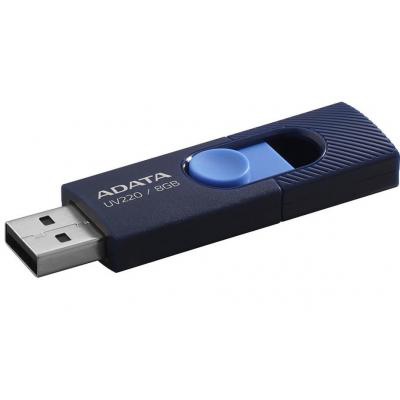 USB флеш накопитель ADATA 8GB UV220 Blue/Navy USB 2.0 (AUV220-8G-RBLNV)