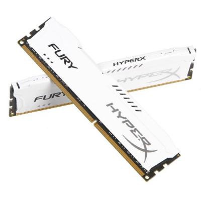 Модуль памяти для компьютера DDR3 8Gb (2x4GB) 1600 MHz HyperX Fury White Kingston Fury (ex.HyperX) (HX316C10FWK2/8)