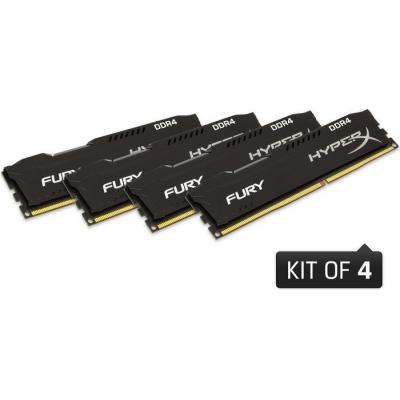 Модуль памяти для компьютера DDR4 32GB (4x8GB) 2666 MHz Fury Black Kingston (HX426C15FBK4/32)