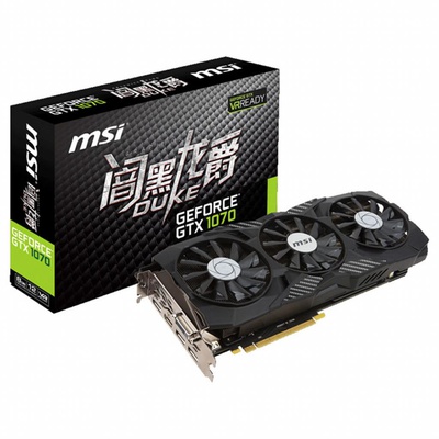 Видеокарта MSI GeForce GTX1070 8192Mb DUKE (GTX 1070 8G DUKE)