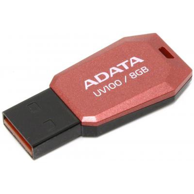 USB флеш накопитель ADATA 8GB DashDrive UV100 Red USB 2.0 (AUV100-8G-RRD)