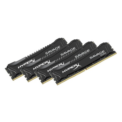Модуль памяти для компьютера DDR4 64GB (4x16GB) 2666 MHz HyperX Savage BLACK Kingston (HX426C15SBK4/64)