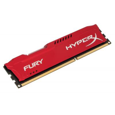 Модуль памяти для компьютера DDR3 4Gb 1600 MHz HyperX Fury Red Kingston Fury (ex.HyperX) (HX316C10FR/4)