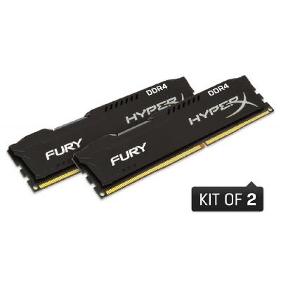 Модуль памяти для компьютера DDR4 16GB (2x8GB) 2400 MHz Fury Black Kingston (HX424C15FBK2/16)