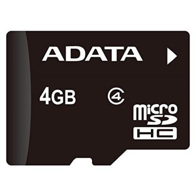 Карта памяти ADATA 4GB microSD class 4 (AUSDH4GCL4-RA1)