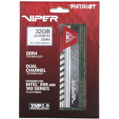 Модуль памяти для компьютера DDR4 32GB (2x16GB) 2800MHz Viper Elite Red Patriot (PVE432G280C6KRD)