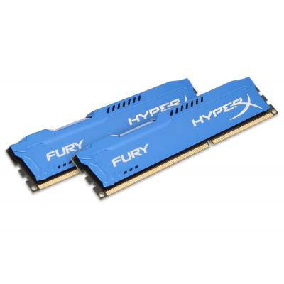 Модуль памяти для компьютера DDR3 16Gb (2x8GB) 1600 MHz HyperX Fury Fury Blu Kingston Fury (ex.HyperX) (HX316C10FK2/16)