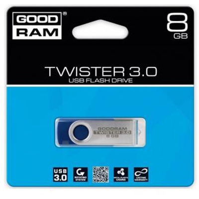 USB флеш накопичувач Goodram 8Gb Twister Blue (UTS2-0080B0R11)