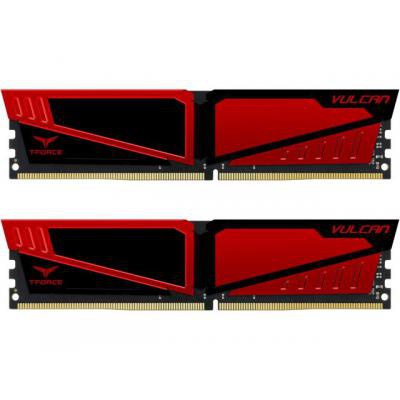 Модуль памяти для компьютера DDR4 16GB (2x8GB) 3000 MHz T-Force Vulcan Red Team (TLRED416G3000HC16CDC01)