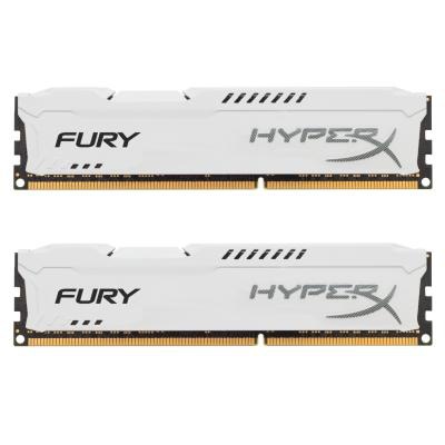 Модуль памяти для компьютера DDR3 8Gb (2x4GB) 1600 MHz HyperX Fury White Kingston Fury (ex.HyperX) (HX316C10FWK2/8)