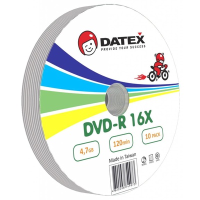 Диск DVD DATEX 4.7Gb 16x BULK 10 pcs (5949273)