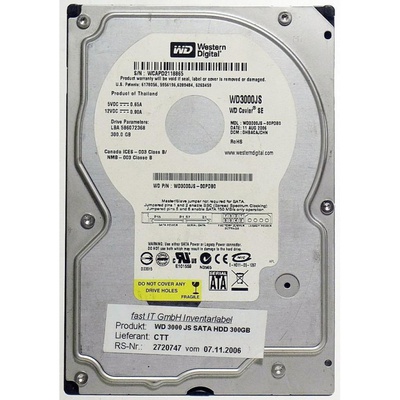Жесткий диск 3.5'  300Gb Western Digital (#WD3000JS#)