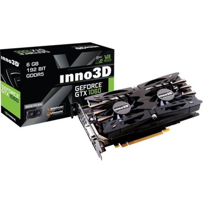 Видеокарта Inno3D GeForce GTX1060 6144Mb HerculeZ Twin X2 (N106F-2SDN-N5GS)