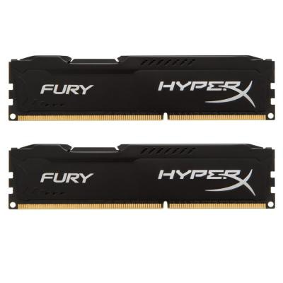 Модуль памяти для компьютера DDR3 16GB (2x8GB) 1600MHz HyperX Fury Black Kingston Fury (ex.HyperX) (HX316C10FBK2/16)
