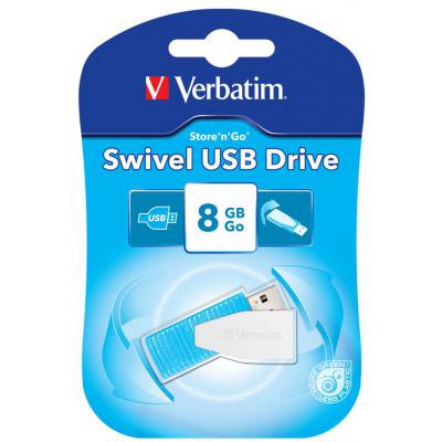 USB флеш накопитель Verbatim 8GB STORE'N'GO SWIVEL BLUE USB 2.0 (49812)