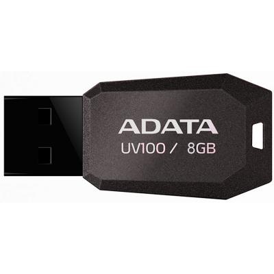 USB флеш накопитель ADATA 8GB DashDrive UV100 Black USB 2.0 (AUV100-8G-RBK)