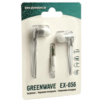 Наушники Greenwave EX-056 white-gray