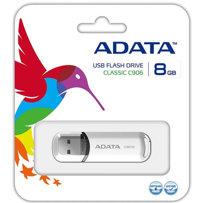 USB флеш накопитель ADATA 8GB C906 White USB 2.0 (AC906-8G-RWH)