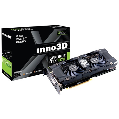 Видеокарта Inno3D GeForce GTX1070 8192Mb HerculeZ Twin X2 (N1070-1SDV-P5DN)