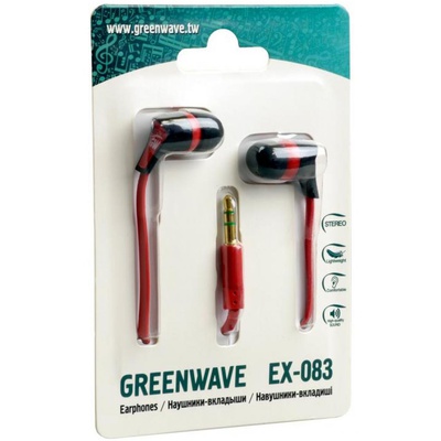 Наушники Greenwave EX-083 black-red