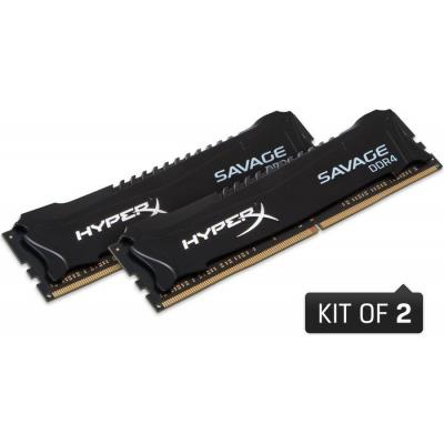 Модуль памяти для компьютера DDR4 8GB (2x4GB) 3000 MHz Savage Black Kingston (HX430C15SB2K2/8)