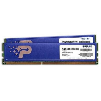 Модуль памяти для компьютера DDR3 8GB (2x4GB) 1600 MHz Patriot (PSD38G1600KH)