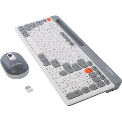 Комплект Maxxter KMS-WCM-03G-UA Wireless Gray/White (KMS-WCM-03G-UA)