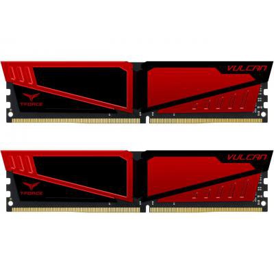 Модуль памяти для компьютера DDR4 16GB (2x8GB) 2666 MHz T-Force Vulcan Red Team (TLRED416G2666HC15BDC01)