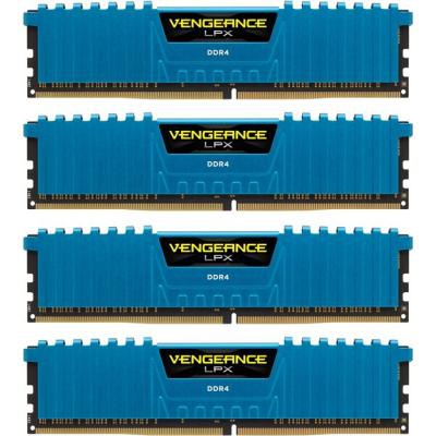 Модуль памяти DDR4 16GB (4x4GB) 2400 MHz Vengeance LPX Blue CORSAIR (CMK16GX4M4A2400C14B)