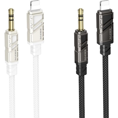 Кабель мультимедійний Lightning to 3.5mm M 1.0m black BOROFONE (6941991117749)