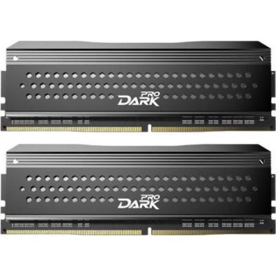 Модуль памяти для компьютера DDR4 16GB (2x8GB) 3200 MHz Dark Pro Black/Gray Team (TDPGD416G3200HC14ADC01)