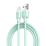 Дата кабель USB 2.0 AM to Lightning 1.0m 2.1A silicone green XO (NB208-L-1-GR)