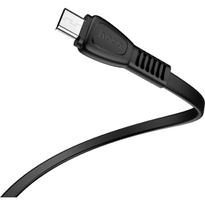 Дата кабель USB 2.0 AM to Micro 5P 1.0m 2.4A TPE X40 black HOCO (6931474711670)