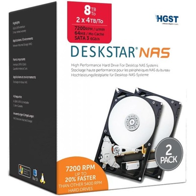 Жесткий диск 3.5' 2x4TB Hitachi HGST (0S03903 / H3IKNAS40003272SE2PK)