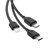 Дата кабель USB 2.0 AM to Lightning + Micro 5P + USB-C 1.0m 2.1A black XO (NB103-3in1-1-BK)