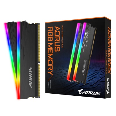 Модуль пам'яті для комп'ютера DDR4 16GB (2x8GB) 3733 MHz AORUS RGB Fusion 2.0 Memory boost GIGABYTE (GP-ARS16G37D)