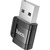 Перехідник UA31D USB M to USB-C F USB2.0 Black HOCO (6942007628143)