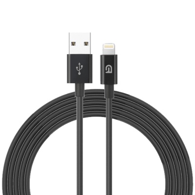 Дата кабель USB 2.0 AM to Lightning 1.0m black Armorstandart (ARM64287)