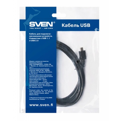 Дата кабель USB 2.0 AM to Micro 5P 0.5m SVEN (565)