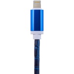 Дата кабель LogicPower USB 2.0 -> Lightning 1м Bl (кожа) синий /Retail (5136)