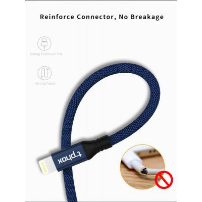 Дата кабель USB 2.0 AM to Lightning 1.2m Blue T-L810 Black T-PHOX (T-L810 Blue)