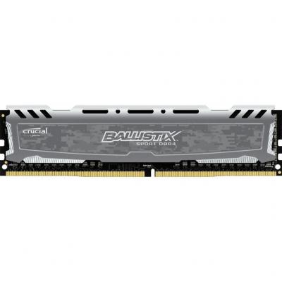 Модуль памяти для компьютера DDR4 8GB 3000 MHz Ballistix Sport LT Gray MICRON (BLS8G4D30AESBK)