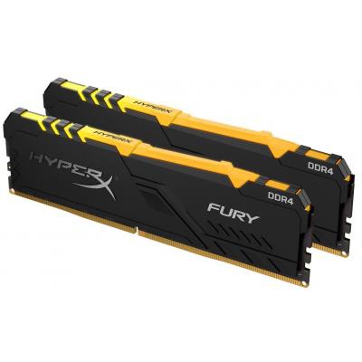 Модуль памяти для компьютера DDR4 32GB (2x16GB) 2666 MHz HyperX Fury RGB Kingston Fury (ex.HyperX) (HX426C16FB4AK2/32)