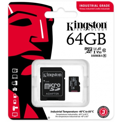Карта пам'яті Kingston 64GB microSDXC class 10 UHS-I V30 A1 (SDCIT2/64GB)