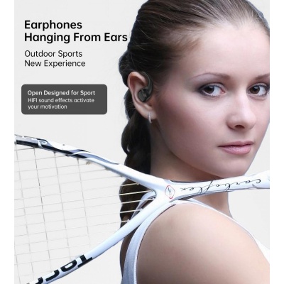 Навушники Choetech Open-ear з LED дисплеєм Black (BH-T25-BK)