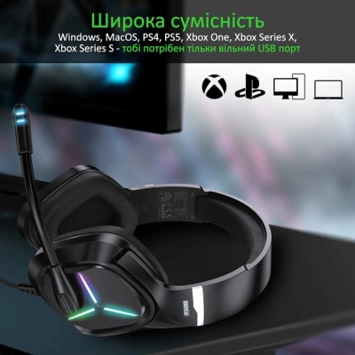 Навушники Vertux Blitz 7.1 USB Black (blitz.black)
