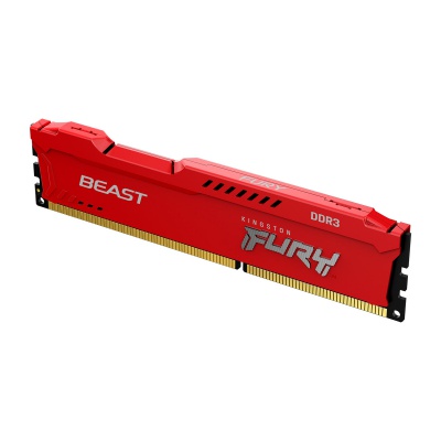 Модуль памяти для компьютера DDR3 4GB 1866 MHz Fury Beast Red Kingston Fury (ex.HyperX) (KF318C10BR/4)