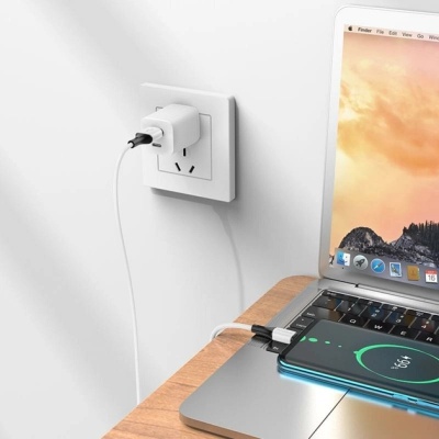 Дата кабель USB 2.0 AM to USB-C 1.0m 3A silicone white BOROFONE (6974443384796)