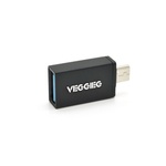Перехідник USB 2.0 AF to Micro 5P M OTG black VEGGIEG (V-OT01)